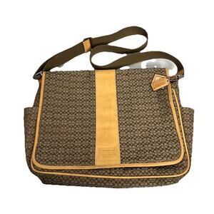 Coach Signature Hudson Commuter Messenger Bag F77004 Laptop Diaper Travel Work